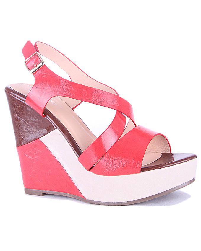 ... shoes wedges sergio todzi graphic tricoloured wedge cross sandal red