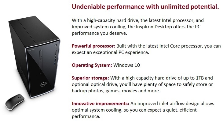Inspiron 3650 Mini Tower Desktop PC at best price