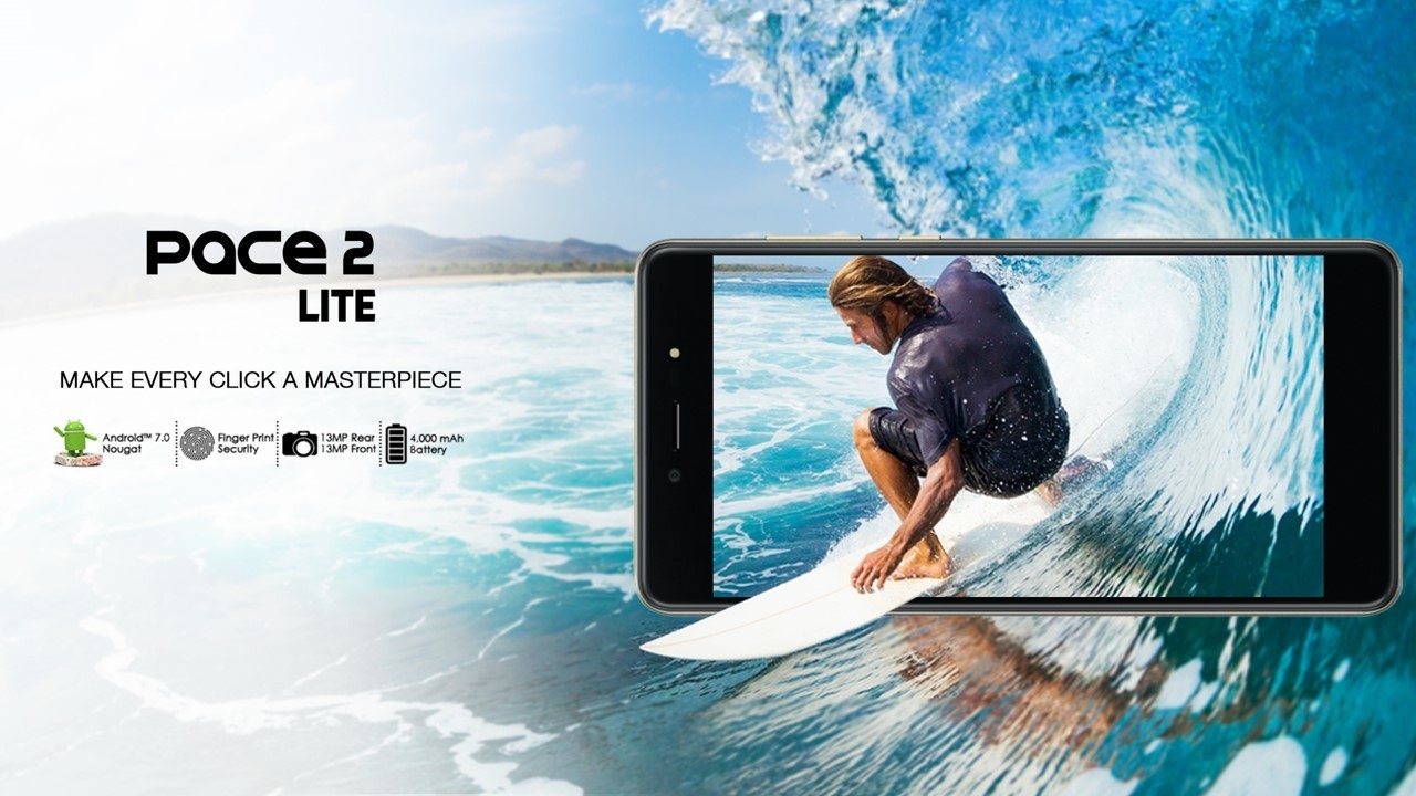Fero Pace 2 Lite 5.5-Inch (1GB, 16GB ROM) Android 7.0, 13MP + 13MP Smartphone- Black
