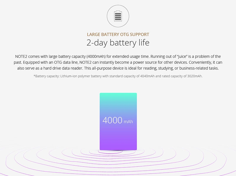 Infinix Note 2 X600 Battery Capacity