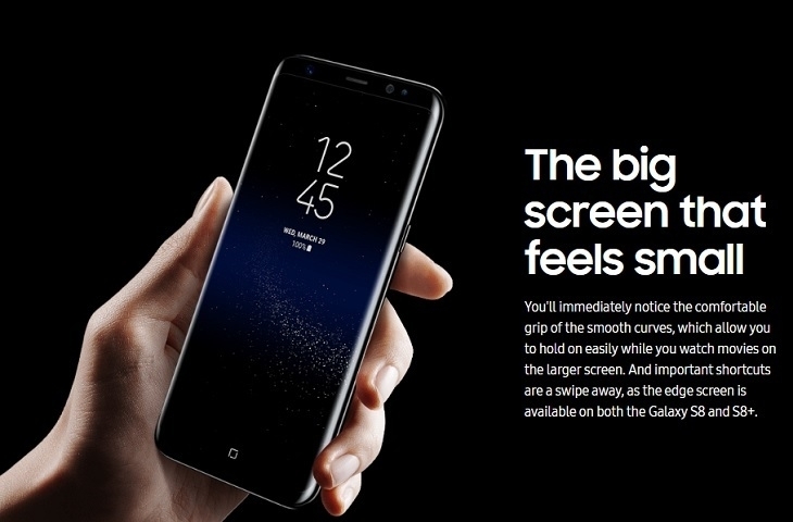 Samsung Galaxy S8 Plus Edge 6.2'' Inch QHD 4GB+64GB 12MP+8MP 4G Smartphone-Rose Pink