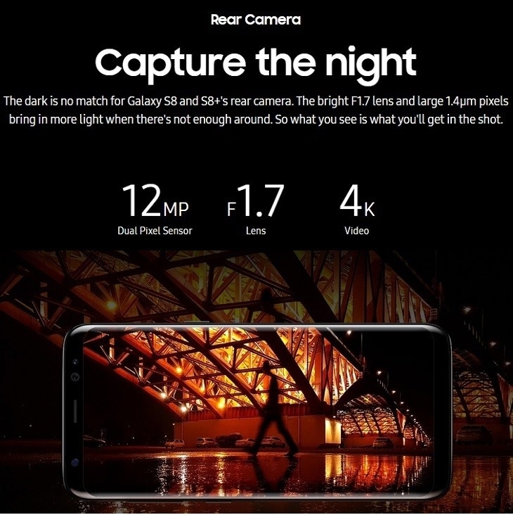 Samsung Galaxy S8+ Edge 6.2'' Inch QHD 4GB+64GB 12MP+8MP (Refurbished)-Orchid Gray
