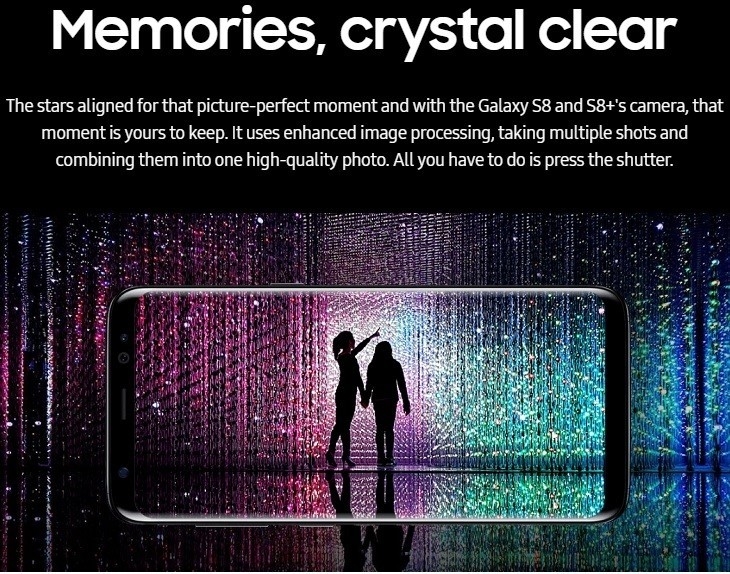 Samsung Galaxy S8+ Edge 6.2'' Inch QHD 4GB+64GB 12MP+8MP (Refurbished)-Orchid Gray