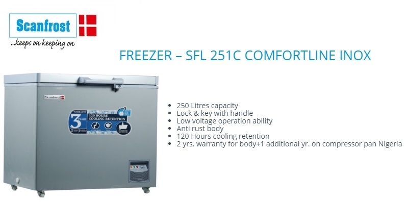 best affordable Scanfrost Chest Freezer SFL251C in nigeria