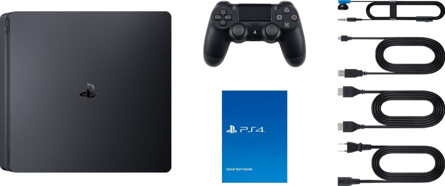 Sony Playstation 4 Slim 1tb Console+ 2 Controllers With Fifa 19 & Spiderman CD