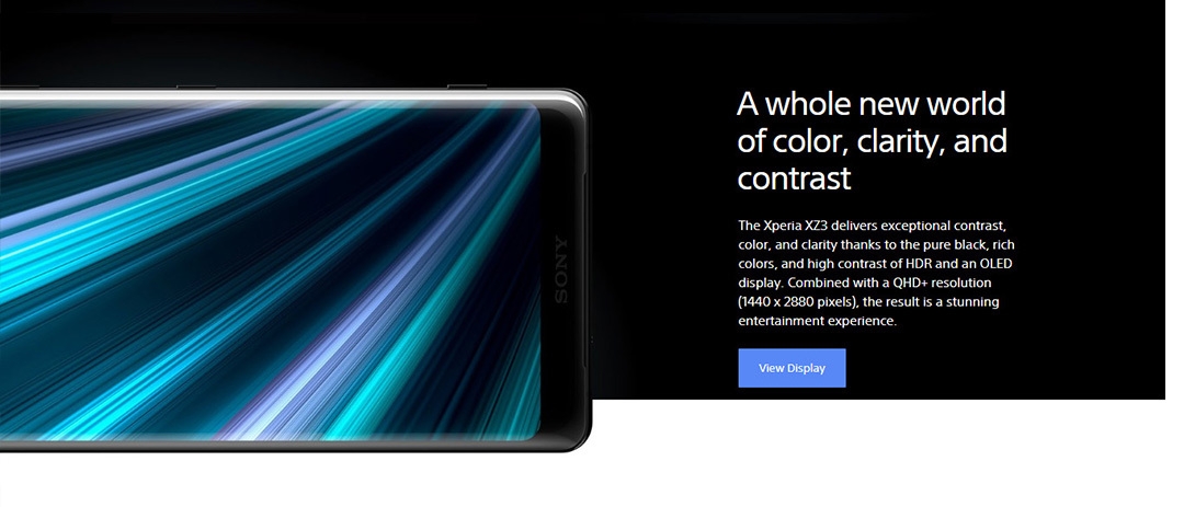 Sony Xperia XZ3 6.0-Inch (6GB RAM, 64GB ROM) Android 9.0 Pie, (19MP + 13MP) Dual SIM LTE Smartphone - Black