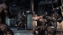 Batman in hand to hand combat in Batman: Arkham Asylum