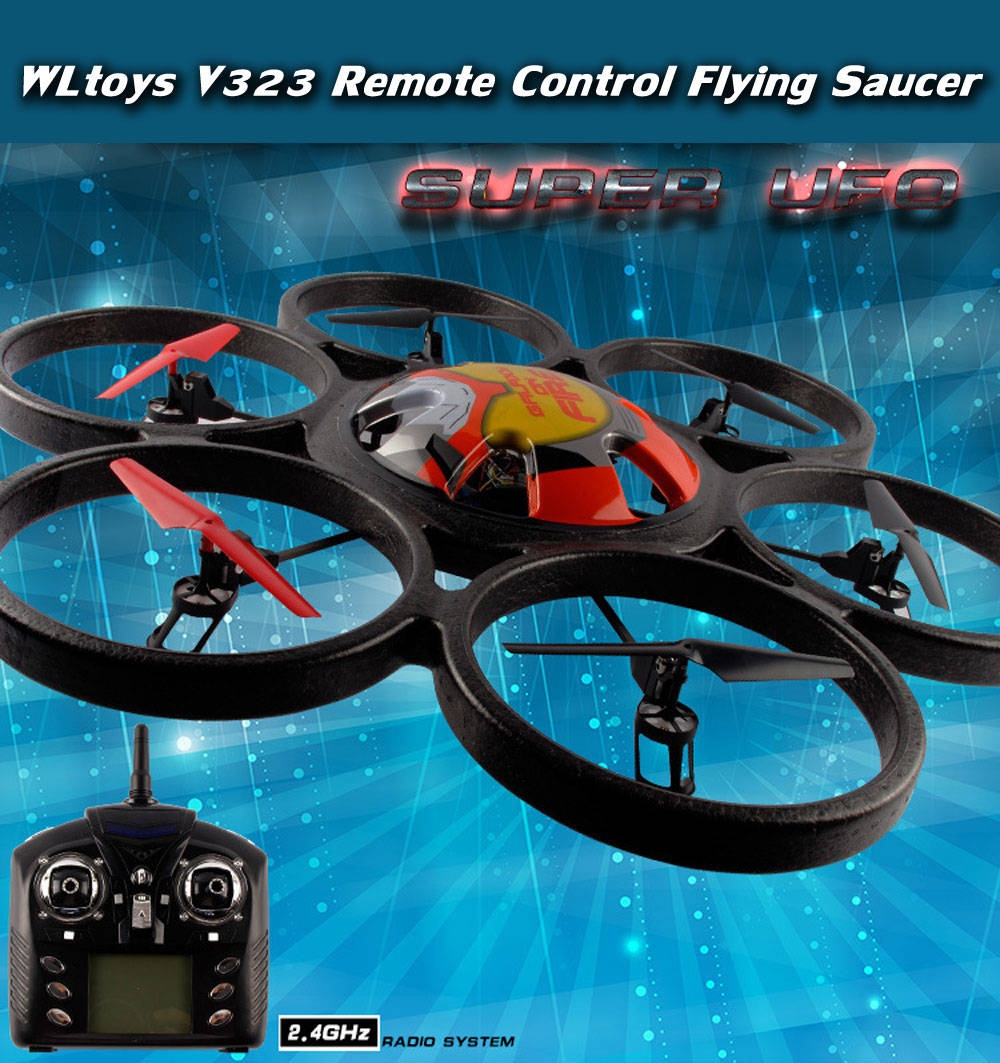 WLtoys V323 2.4G 4CH 6-Axis Gyro 2MP Camera RTF Remote Control Flying Saucer Drone Toy